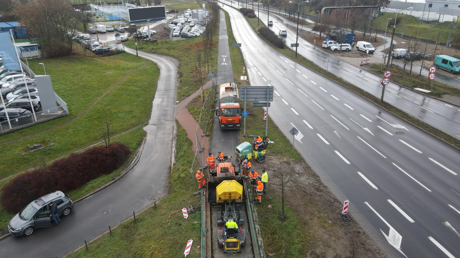 Ostatnie prace w rejonie PST Słowiańska