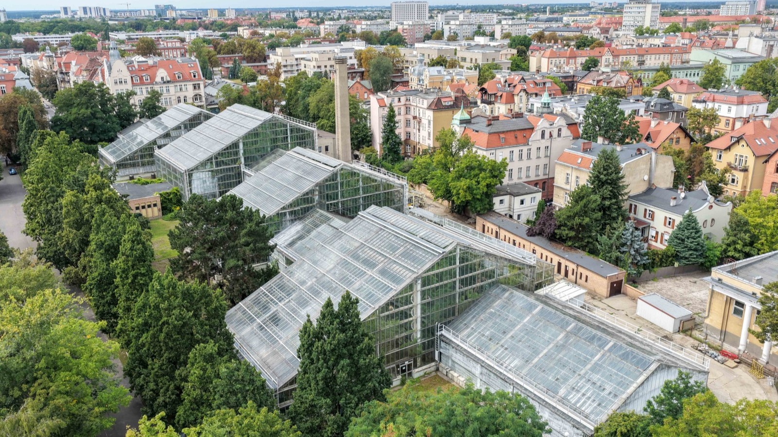 Ujęcia z podpisania dokumentów w poznańskiej palmiarni, wizualizacje nowego wyglądu budynku po przebudowie.